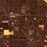 Ceres California Map Print in Ember Style Zoomed In Close Up Showing Details