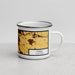 Right View Custom Ceres California Map Enamel Mug in Ember