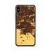 Custom iPhone XS Max Ceres California Map Phone Case in Ember