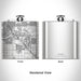 Rendered View of Ceres California Map Engraving on 6oz Stainless Steel Flask