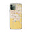Custom iPhone 11 Pro Ceres California Map Phone Case in Woodblock