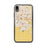Custom iPhone XR Ceres California Map Phone Case in Woodblock