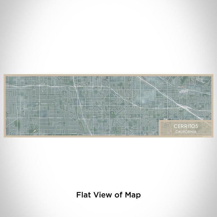 Flat View of Map Custom Cerritos California Map Enamel Mug in Afternoon