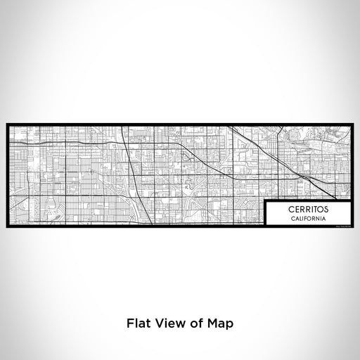 Flat View of Map Custom Cerritos California Map Enamel Mug in Classic