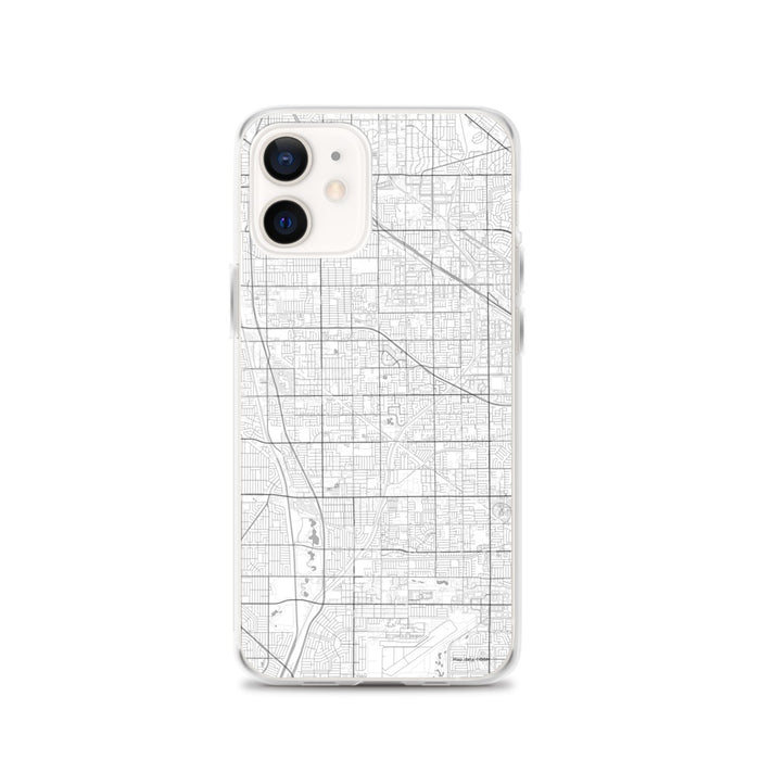 Custom iPhone 12 Cerritos California Map Phone Case in Classic