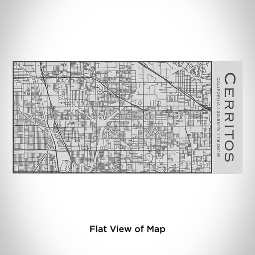 Rendered View of Cerritos California Map Engraving on 17oz Stainless Steel Insulated Cola Bottle