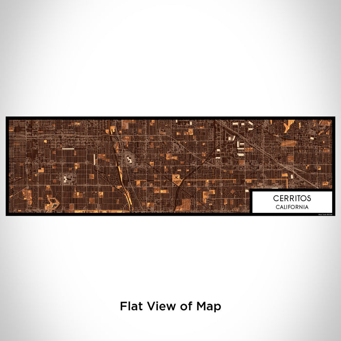 Flat View of Map Custom Cerritos California Map Enamel Mug in Ember