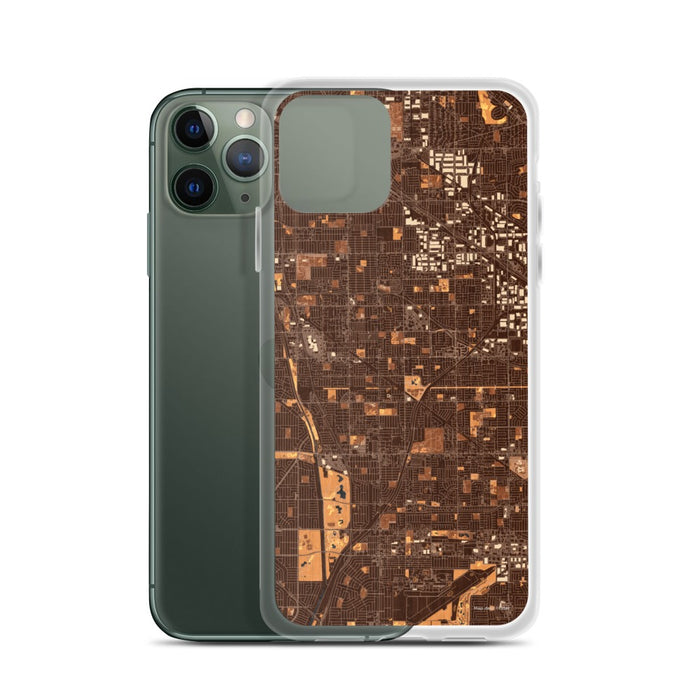 Custom Cerritos California Map Phone Case in Ember