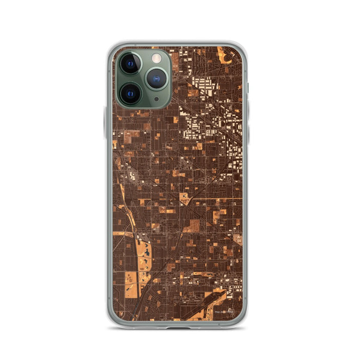 Custom iPhone 11 Pro Cerritos California Map Phone Case in Ember