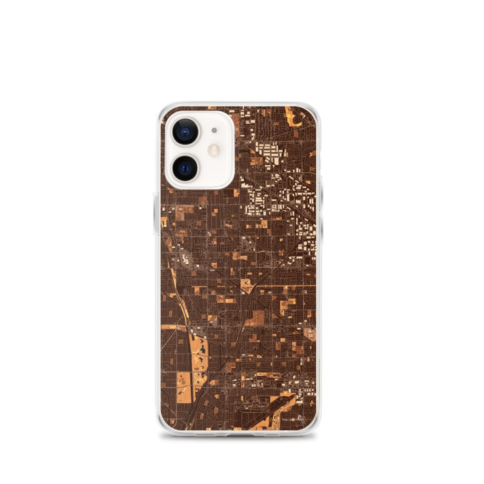Custom iPhone 12 mini Cerritos California Map Phone Case in Ember