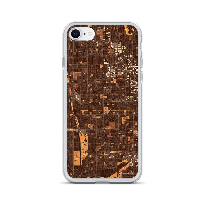 Custom iPhone SE Cerritos California Map Phone Case in Ember
