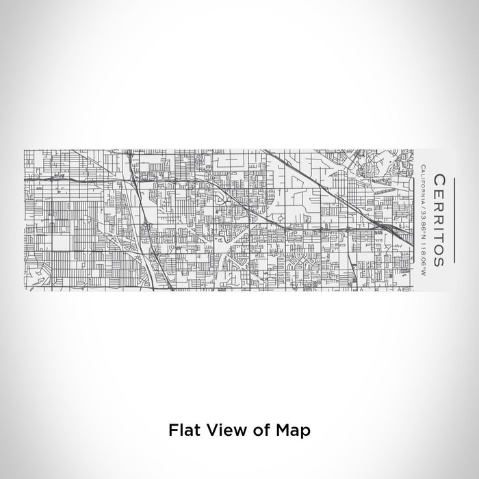 Rendered View of Cerritos California Map Engraving on 10oz Stainless Steel Insulated Cup with Sliding Lid in White