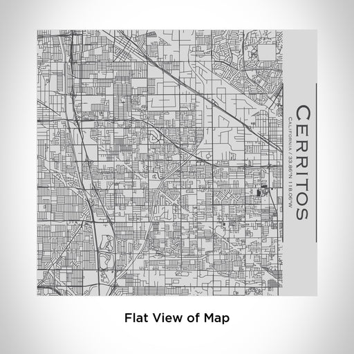 Rendered View of Cerritos California Map Engraving on 17oz Stainless Steel Insulated Tumbler