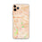 Custom iPhone 11 Pro Max Cerritos California Map Phone Case in Watercolor