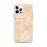 Custom iPhone 12 Pro Max Cerritos California Map Phone Case in Watercolor