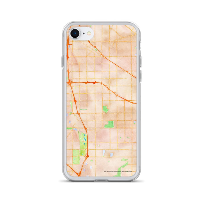 Custom iPhone SE Cerritos California Map Phone Case in Watercolor