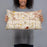 Person holding 20x12 Custom Cerritos California Map Throw Pillow in Woodblock