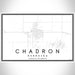 Chadron Nebraska Map Print Landscape Orientation in Classic Style With Shaded Background