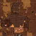 Chadron Nebraska Map Print in Ember Style Zoomed In Close Up Showing Details