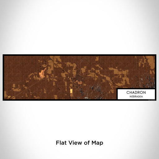 Flat View of Map Custom Chadron Nebraska Map Enamel Mug in Ember