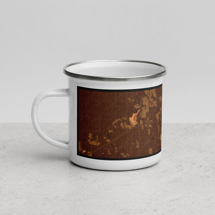 Left View Custom Chadron Nebraska Map Enamel Mug in Ember