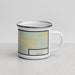 Right View Custom Chadron Nebraska Map Enamel Mug in Woodblock