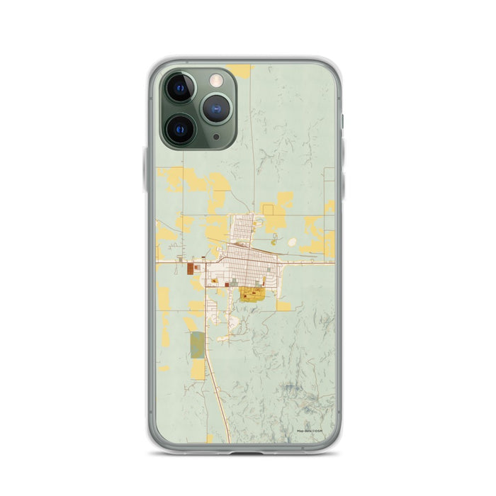 Custom Chadron Nebraska Map Phone Case in Woodblock
