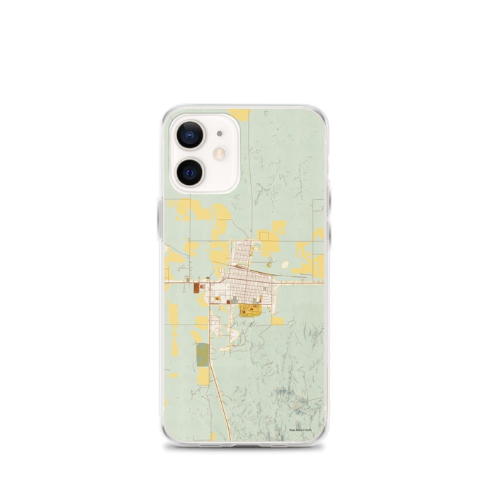 Custom Chadron Nebraska Map iPhone 12 mini Phone Case in Woodblock