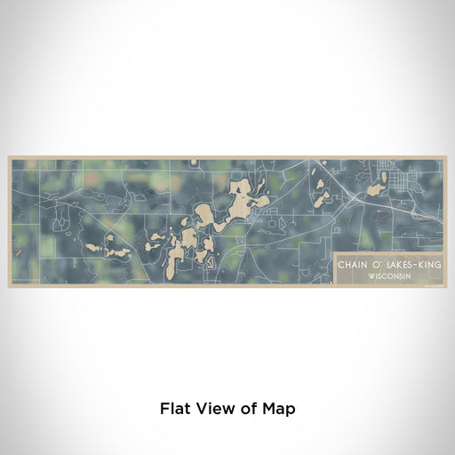 Flat View of Map Custom Chain O' Lakes-King Wisconsin Map Enamel Mug in Afternoon
