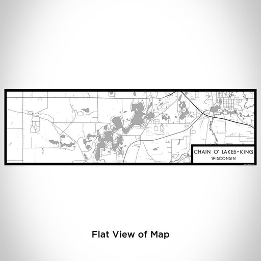 Flat View of Map Custom Chain O' Lakes-King Wisconsin Map Enamel Mug in Classic