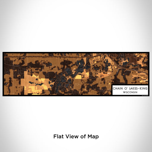 Flat View of Map Custom Chain O' Lakes-King Wisconsin Map Enamel Mug in Ember