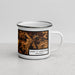 Right View Custom Chain O' Lakes-King Wisconsin Map Enamel Mug in Ember