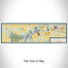 Flat View of Map Custom Chain O' Lakes-King Wisconsin Map Enamel Mug in Woodblock