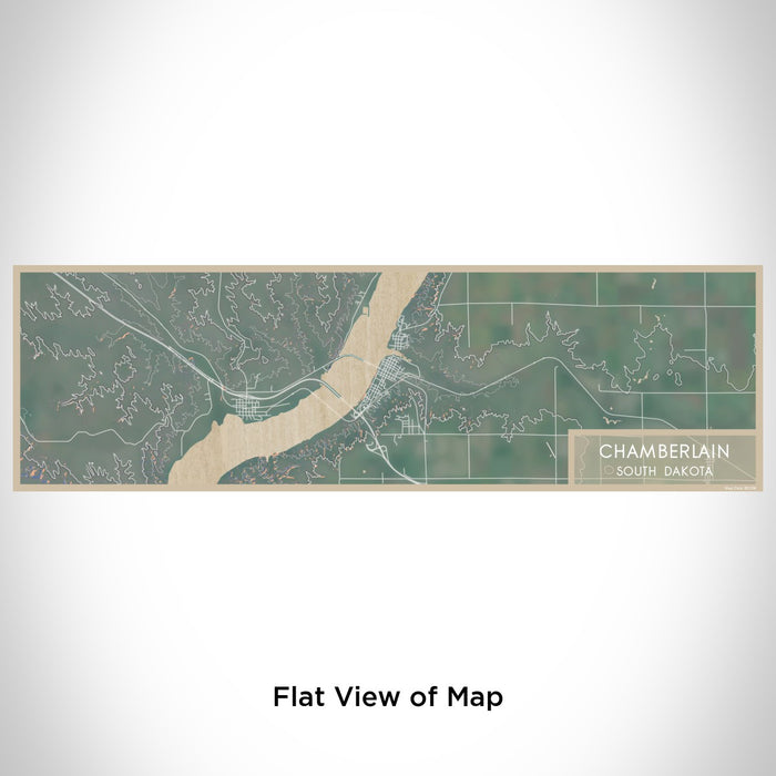 Flat View of Map Custom Chamberlain South Dakota Map Enamel Mug in Afternoon