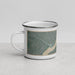 Left View Custom Chamberlain South Dakota Map Enamel Mug in Afternoon