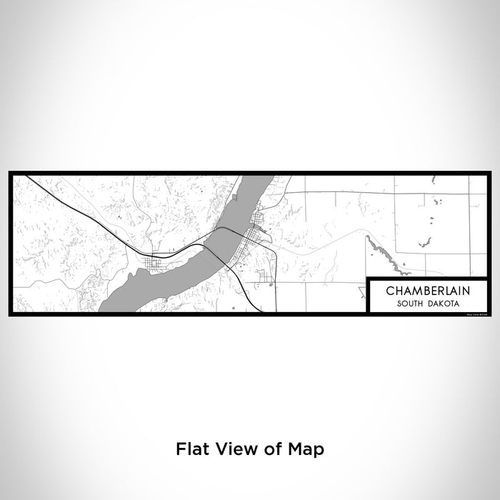 Flat View of Map Custom Chamberlain South Dakota Map Enamel Mug in Classic
