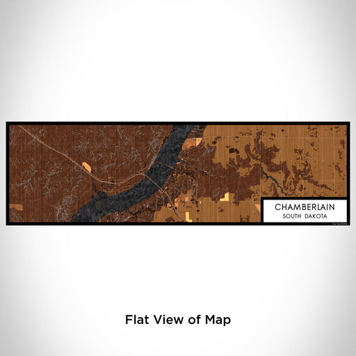 Flat View of Map Custom Chamberlain South Dakota Map Enamel Mug in Ember