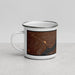 Left View Custom Chamberlain South Dakota Map Enamel Mug in Ember
