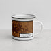 Right View Custom Chamberlain South Dakota Map Enamel Mug in Ember