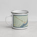 Left View Custom Chamberlain South Dakota Map Enamel Mug in Woodblock