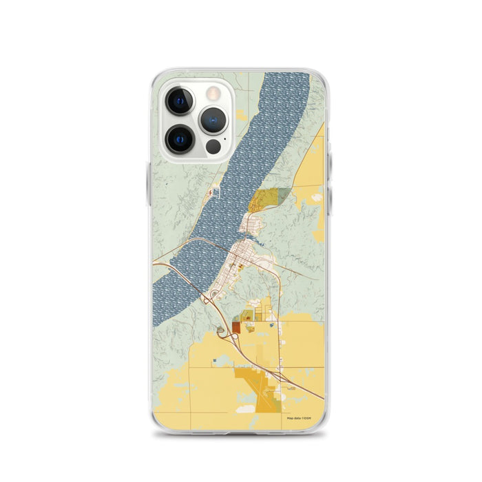 Custom Chamberlain South Dakota Map iPhone 12 Pro Phone Case in Woodblock