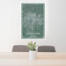 24x36 Champaign Illinois Map Print Portrait Orientation in Afternoon Style Behind 2 Chairs Table and Potted Plant