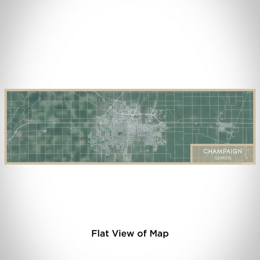 Flat View of Map Custom Champaign Illinois Map Enamel Mug in Afternoon
