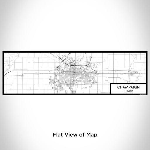 Flat View of Map Custom Champaign Illinois Map Enamel Mug in Classic