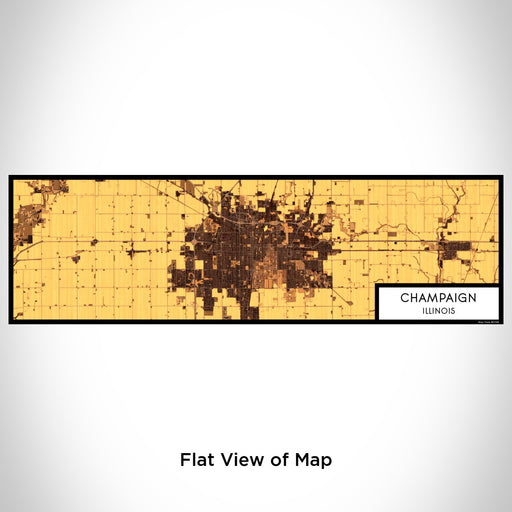 Flat View of Map Custom Champaign Illinois Map Enamel Mug in Ember