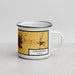 Right View Custom Champaign Illinois Map Enamel Mug in Ember