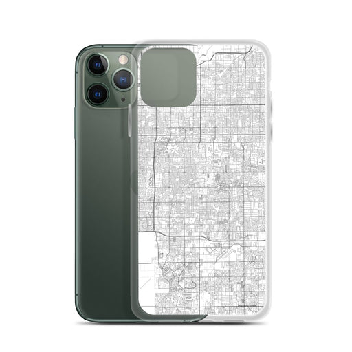 Custom Chandler Arizona Map Phone Case in Classic on Table with Laptop and Plant