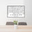 24x36 Chandler Arizona Map Print Landscape Orientation in Classic Style Behind 2 Chairs Table and Potted Plant