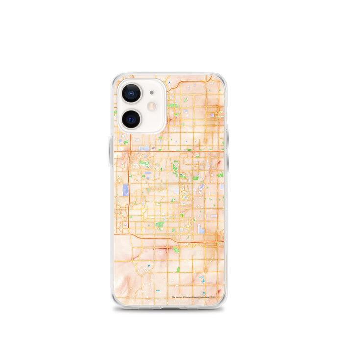 Custom Chandler Arizona Map iPhone 12 mini Phone Case in Watercolor