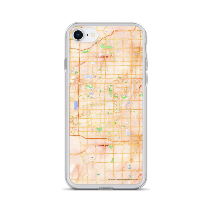 Custom Chandler Arizona Map iPhone SE Phone Case in Watercolor